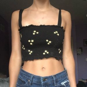 H&M cropped top with flowers